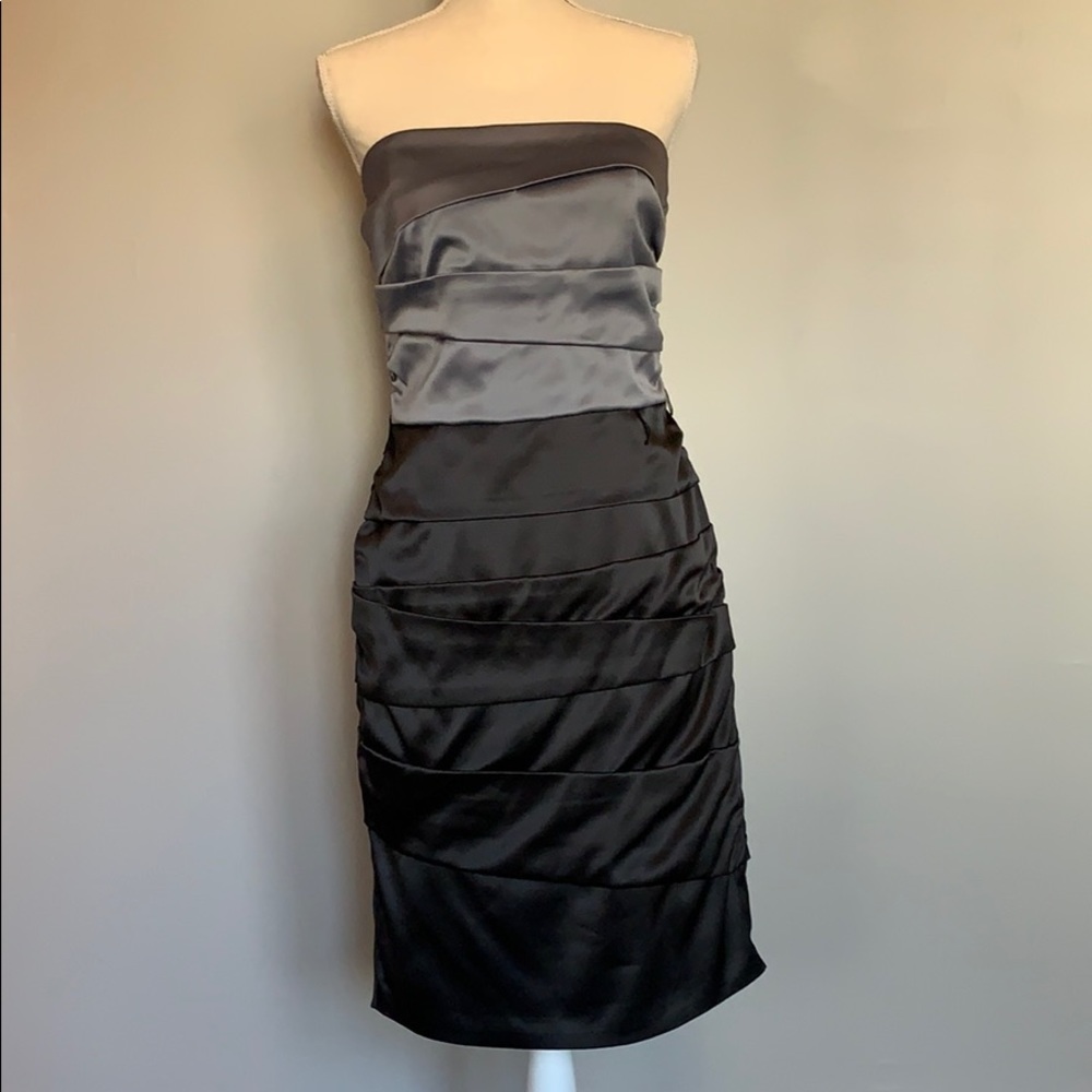 White House Black Market strapless satin Cocktail Dress